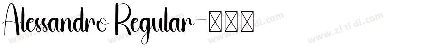 Alessandro Regular字体转换